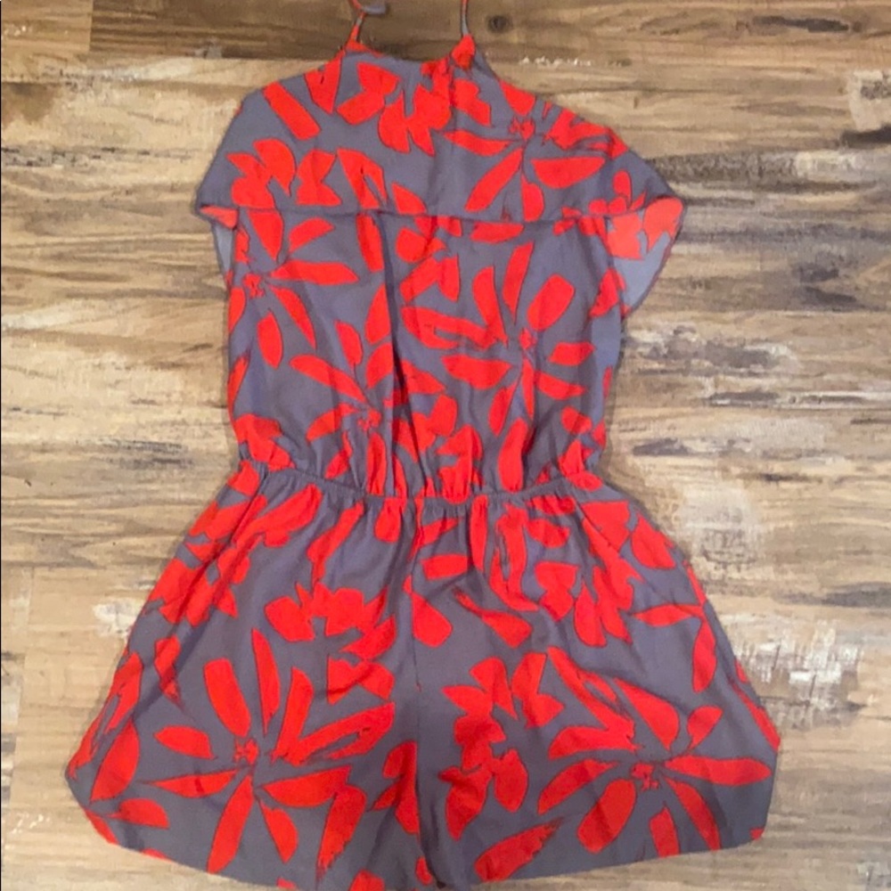 Red and gray romper!